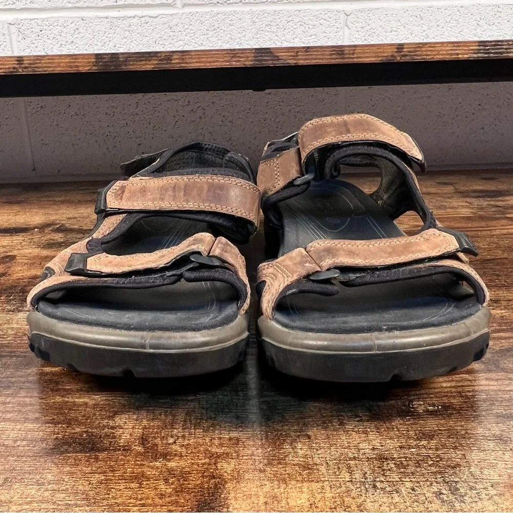 Ecco‎ Sandals Mens Hiking Walking Outdoors Brown Adjustable EU42 US 8/8.5